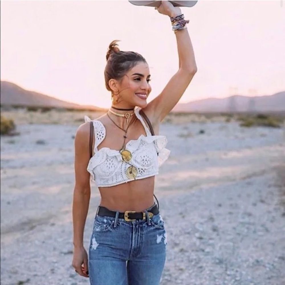 Lovers + Friends Charlotte Ivory Bralette size M